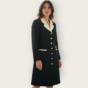 Vintage Dani Max Lois Snyder Size 12 Womens Black Jacket Blazer Dress Stewardess